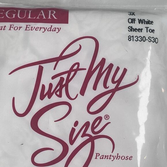 Just My Size Pantyhose Off White 3X Sheer Toe 81330-S30 - Picture 1 of 9